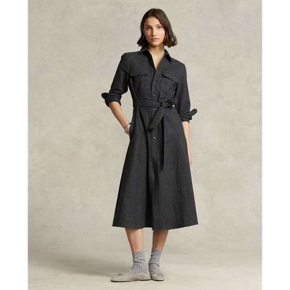 An Ode to the Shirt Dress (7 I love) 11 wool Ralph Lauren flannel shirt dress